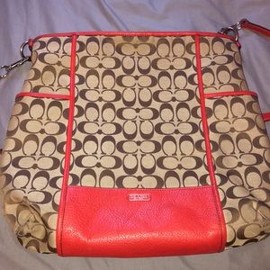 Cloth and leather Coach purse